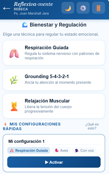 Técnicas de bienestar y regulación