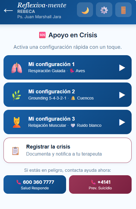 Apoyo en crisis con números de emergencia